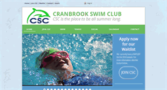 Desktop Screenshot of cranbrookswimclub.com